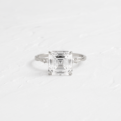 Criss Cross-Asscher Lab Grown Diamond Engagement Ring