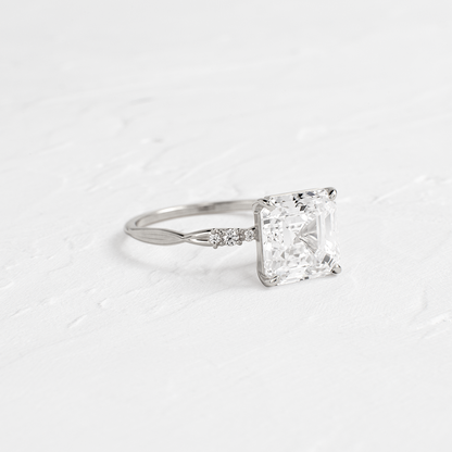 Criss Cross-Asscher Lab Grown Diamond Engagement Ring