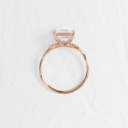 Criss Cross-Asscher Lab Grown Diamond Engagement Ring
