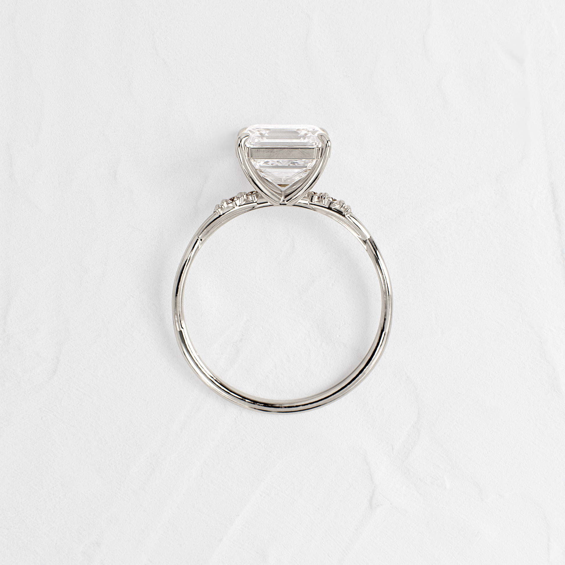 Criss Cross-Asscher Lab Grown Diamond Engagement Ring