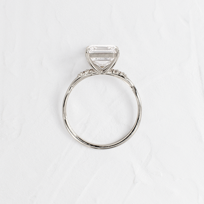 Criss Cross-Asscher Lab Grown Diamond Engagement Ring