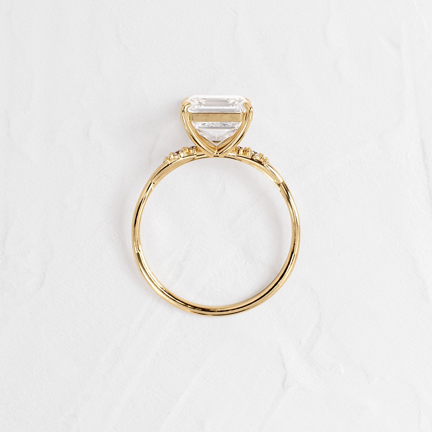 Criss Cross-Asscher Lab Grown Diamond Engagement Ring