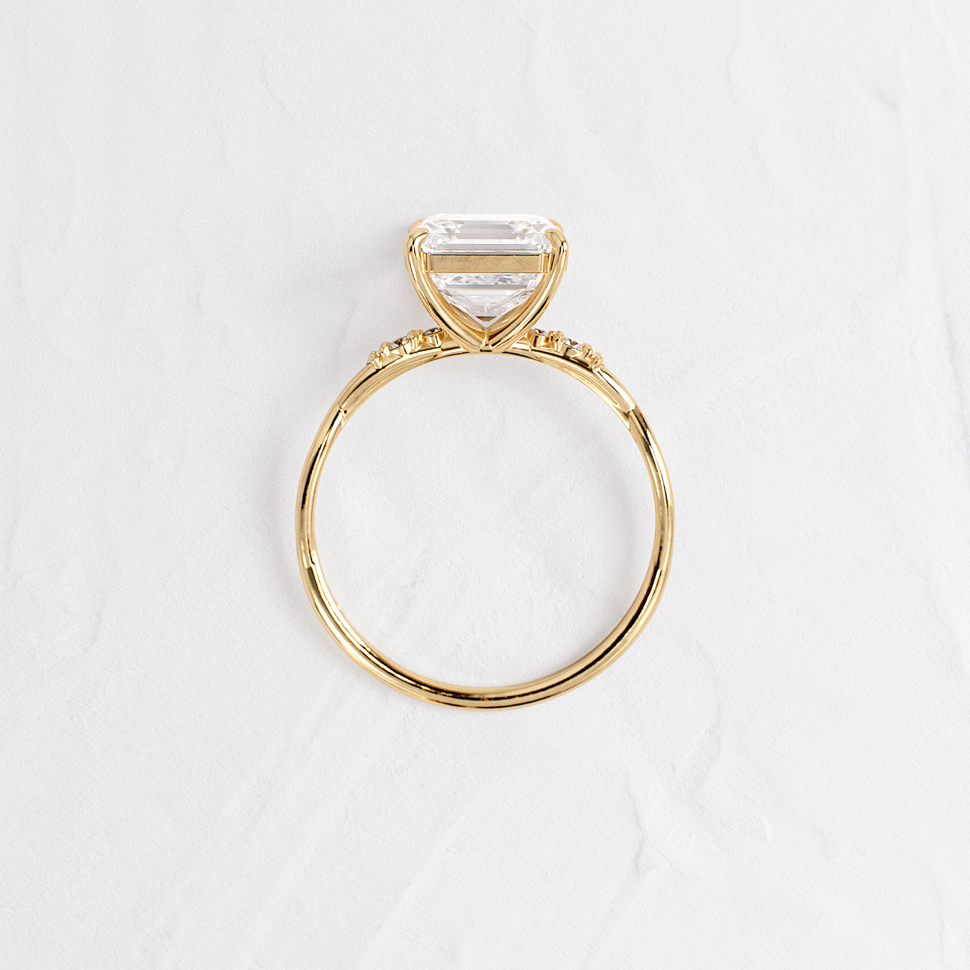 Criss Cross-Asscher Lab Grown Diamond Engagement Ring