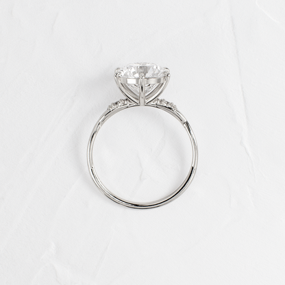 Criss Cross-Round Lab Grown Diamond Engagement Ring