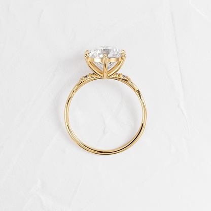 Criss Cross-Round Lab Grown Diamond Engagement Ring