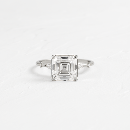 Dainty-Asscher Lab Grown Diamond Engagement Ring