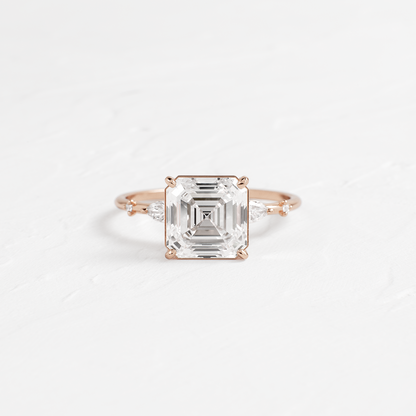 Dainty-Asscher Lab Grown Diamond Engagement Ring