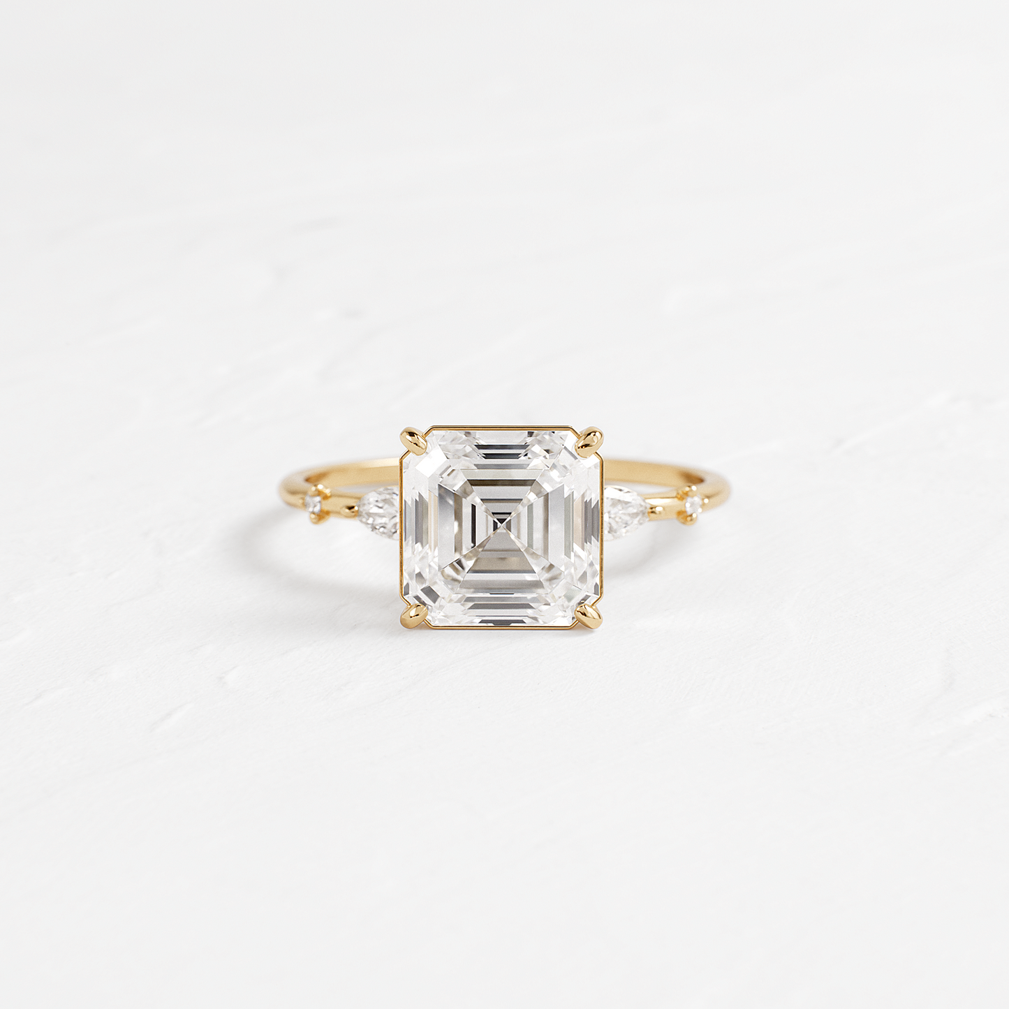 Dainty-Asscher Lab Grown Diamond Engagement Ring