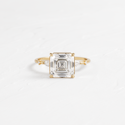 Dainty-Asscher Lab Grown Diamond Engagement Ring