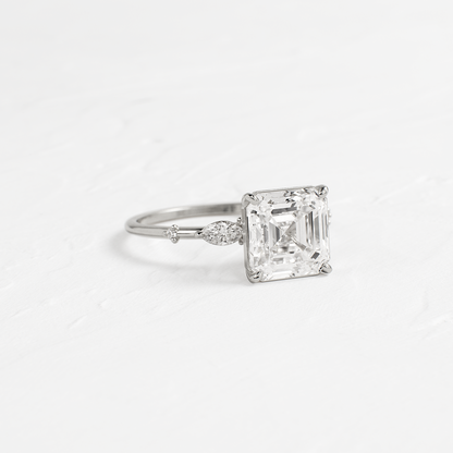 Dainty-Asscher Lab Grown Diamond Engagement Ring