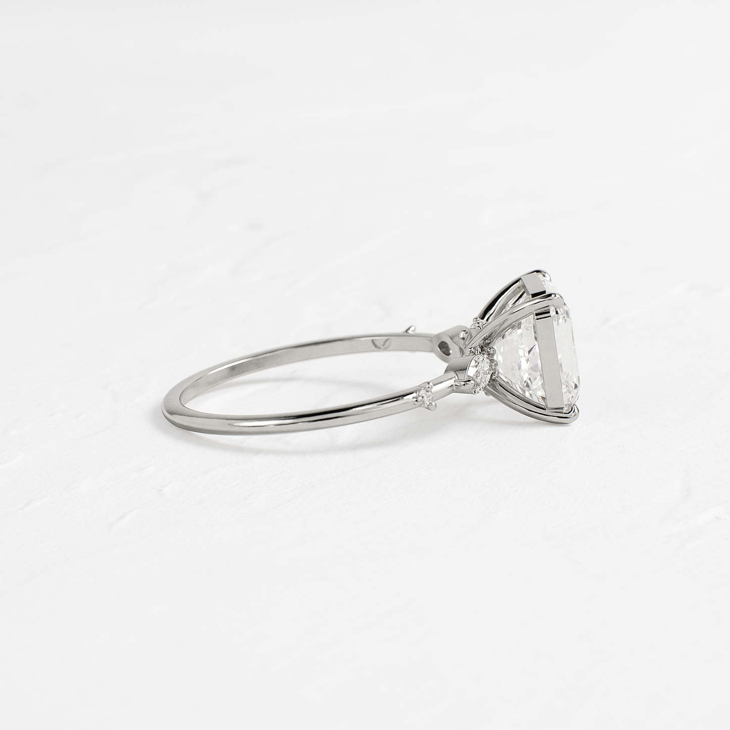 Dainty-Asscher Lab Grown Diamond Engagement Ring