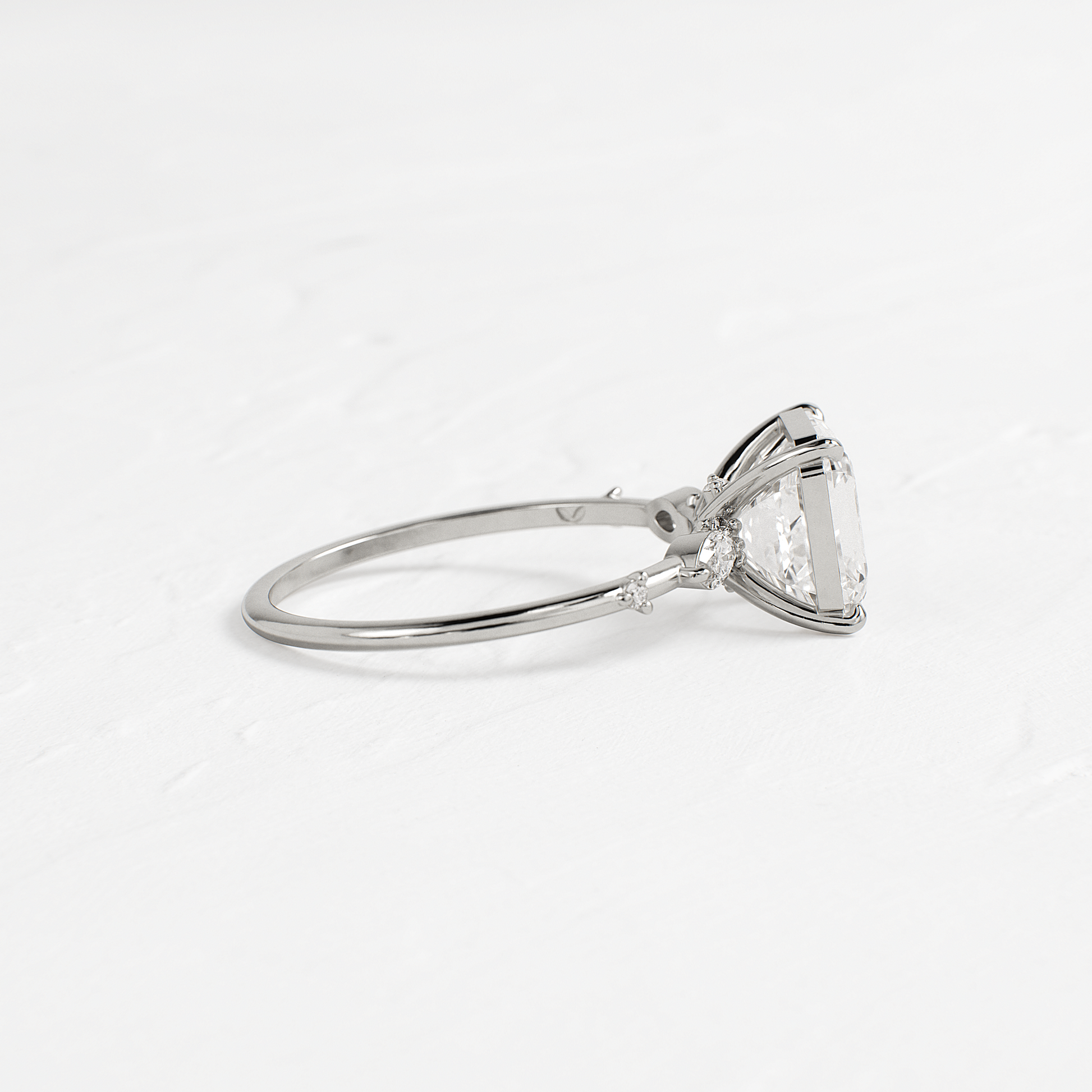 Dainty-Asscher Lab Grown Diamond Engagement Ring