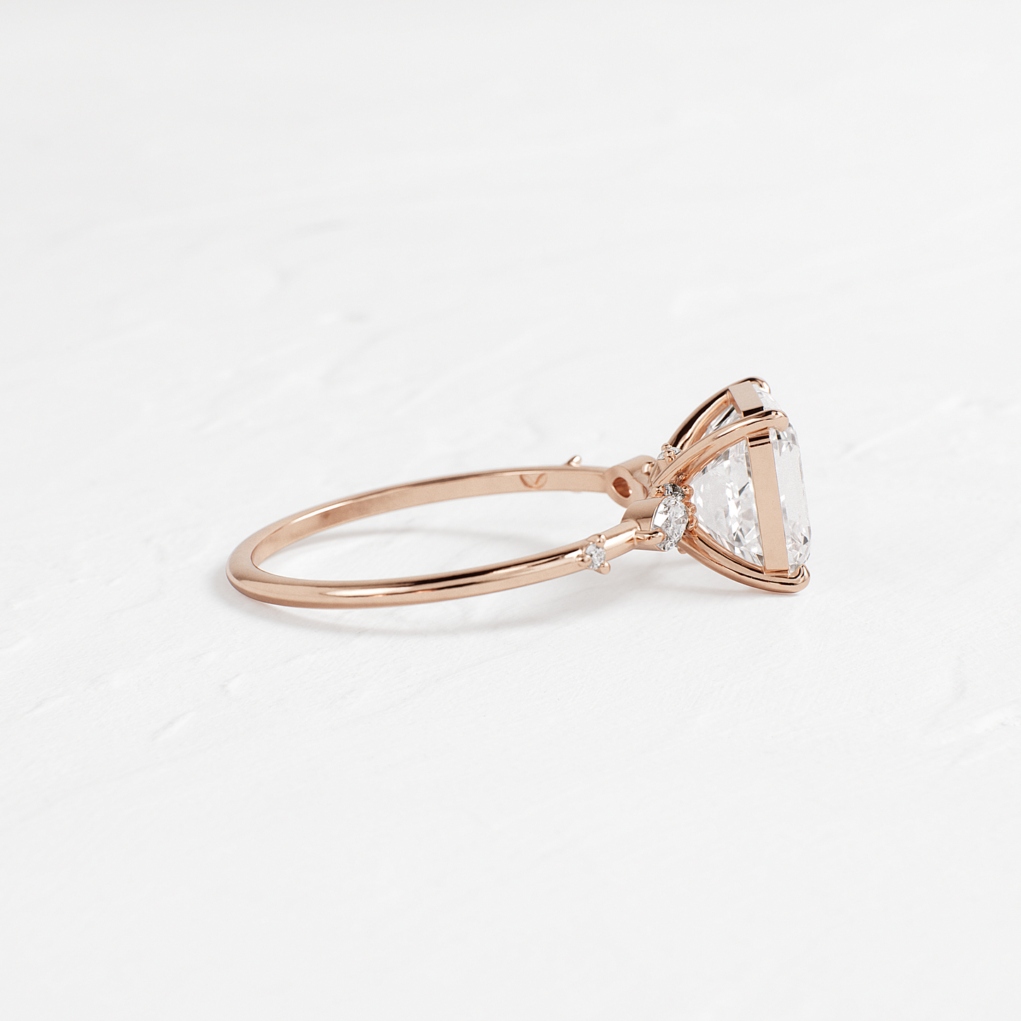 Dainty-Asscher Lab Grown Diamond Engagement Ring