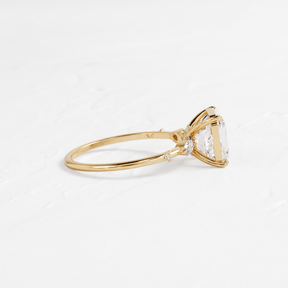 Dainty-Asscher Lab Grown Diamond Engagement Ring