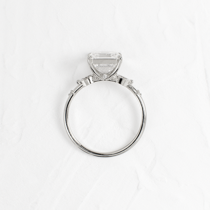 Dainty-Asscher Lab Grown Diamond Engagement Ring