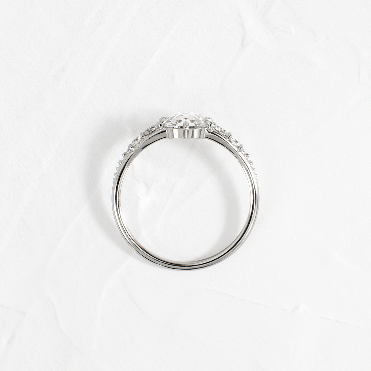 Cluster-Rose Cut Lab Grown Diamond Engagement Ring