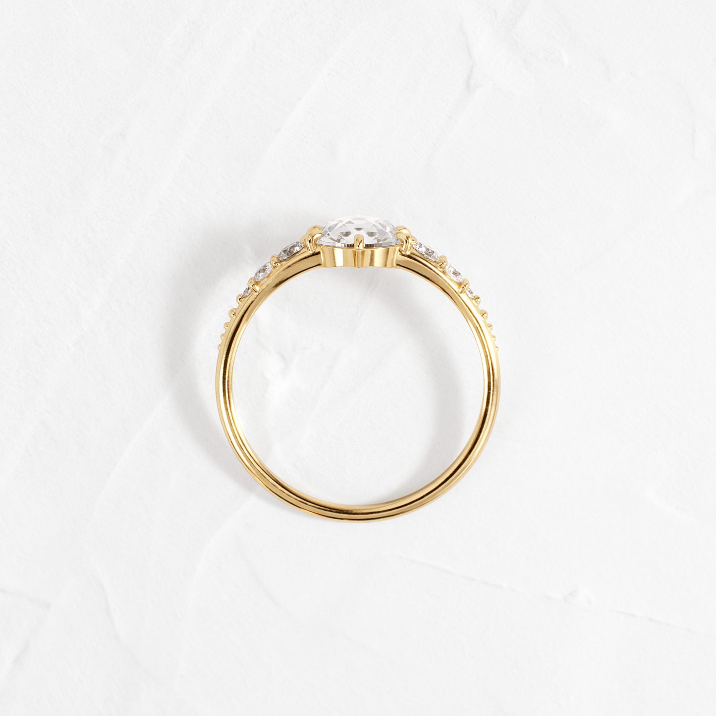Cluster-Rose Cut Lab Grown Diamond Engagement Ring