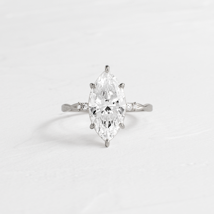 Criss Cross-Marquise Lab Grown Diamond Engagement Ring