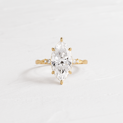 Criss Cross-Marquise Lab Grown Diamond Engagement Ring
