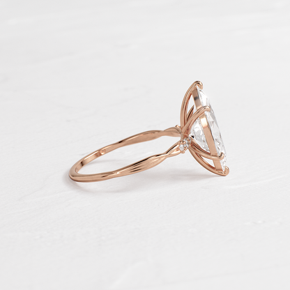 Criss Cross-Marquise Lab Grown Diamond Engagement Ring