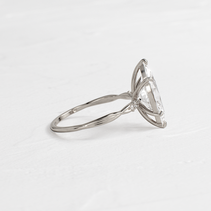 Criss Cross-Marquise Lab Grown Diamond Engagement Ring