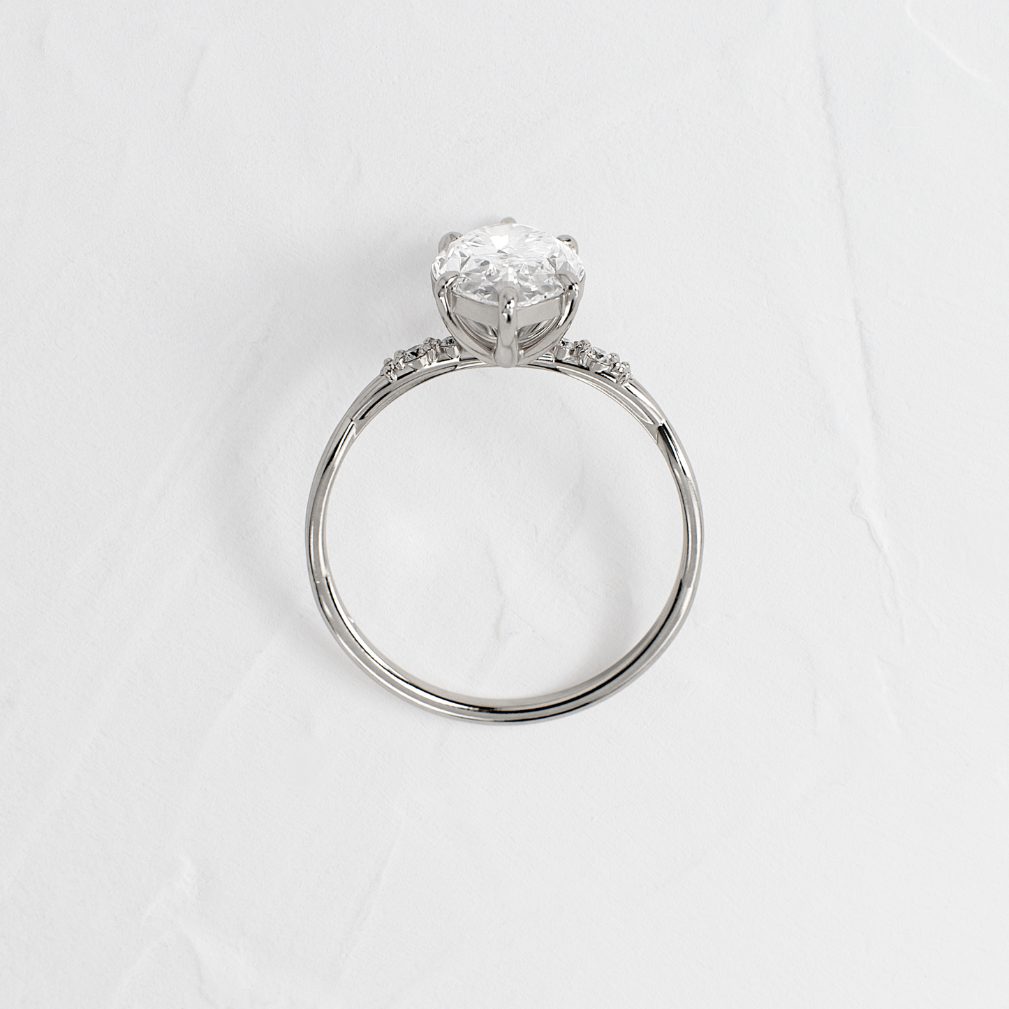 Criss Cross-Marquise Lab Grown Diamond Engagement Ring