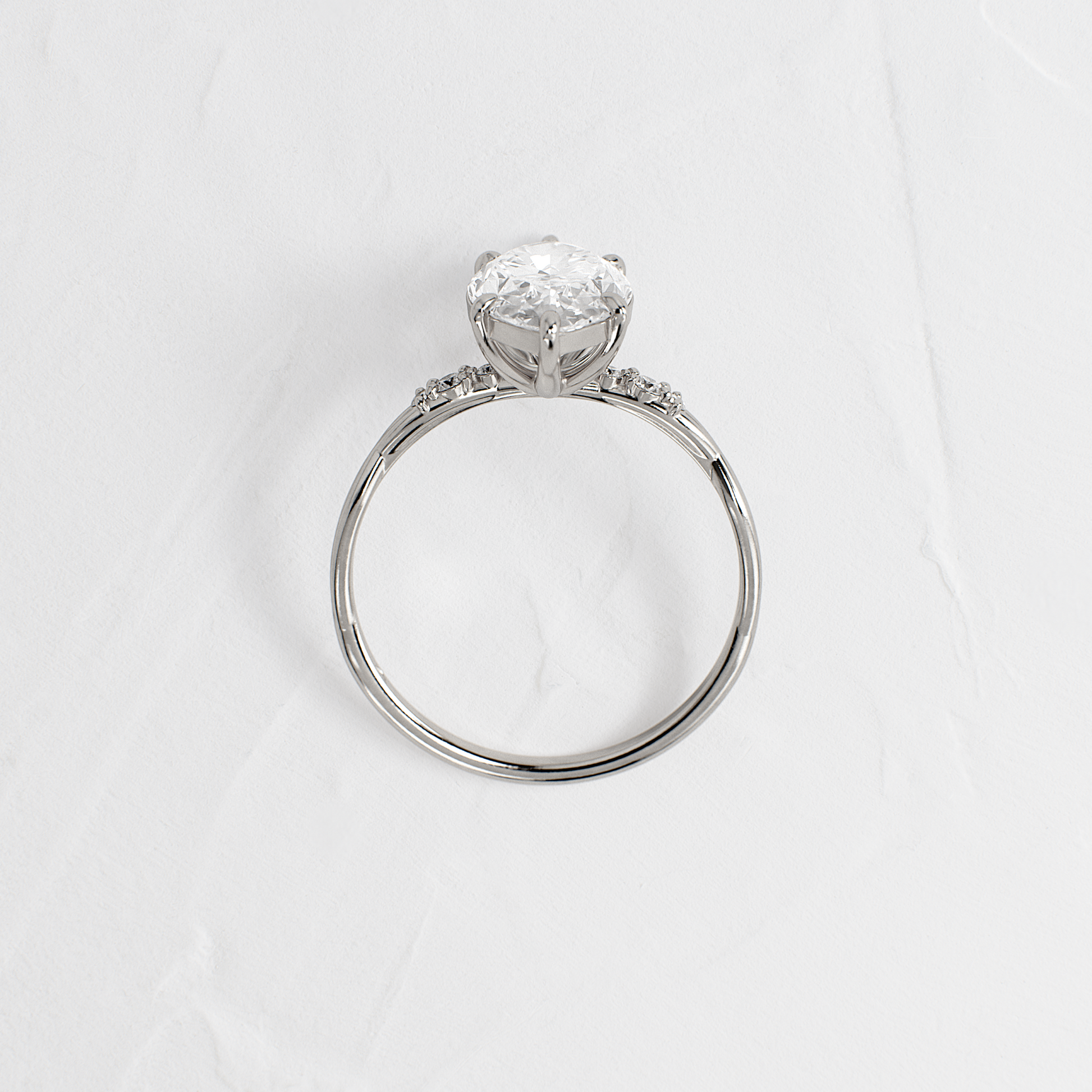 Criss Cross-Marquise Lab Grown Diamond Engagement Ring