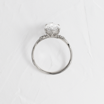 Criss Cross-Marquise Lab Grown Diamond Engagement Ring