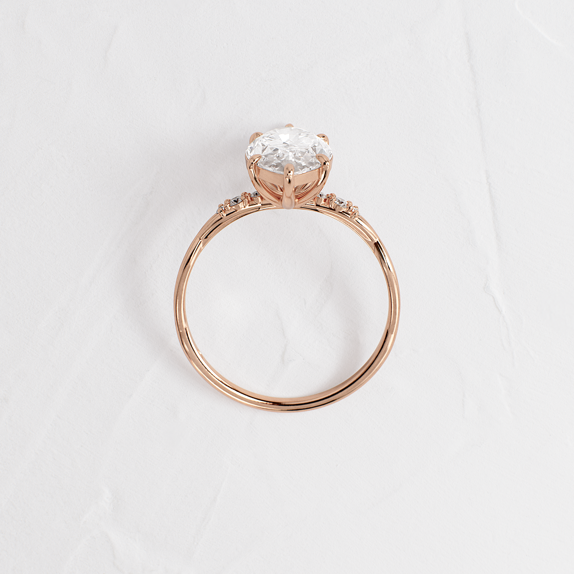 Criss Cross-Marquise Lab Grown Diamond Engagement Ring