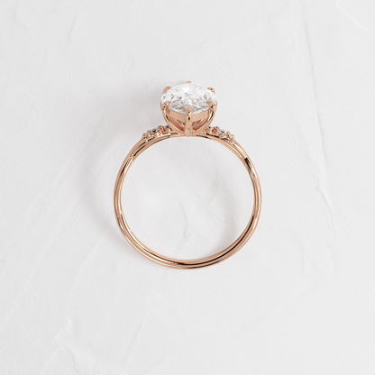 Criss Cross-Marquise Lab Grown Diamond Engagement Ring