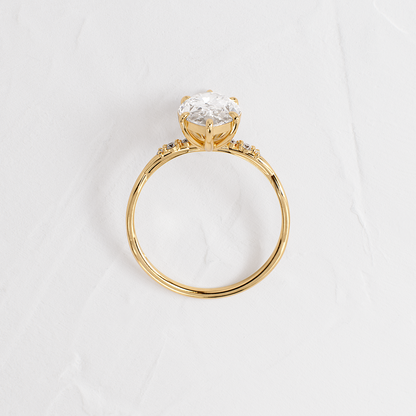 Criss Cross-Marquise Lab Grown Diamond Engagement Ring