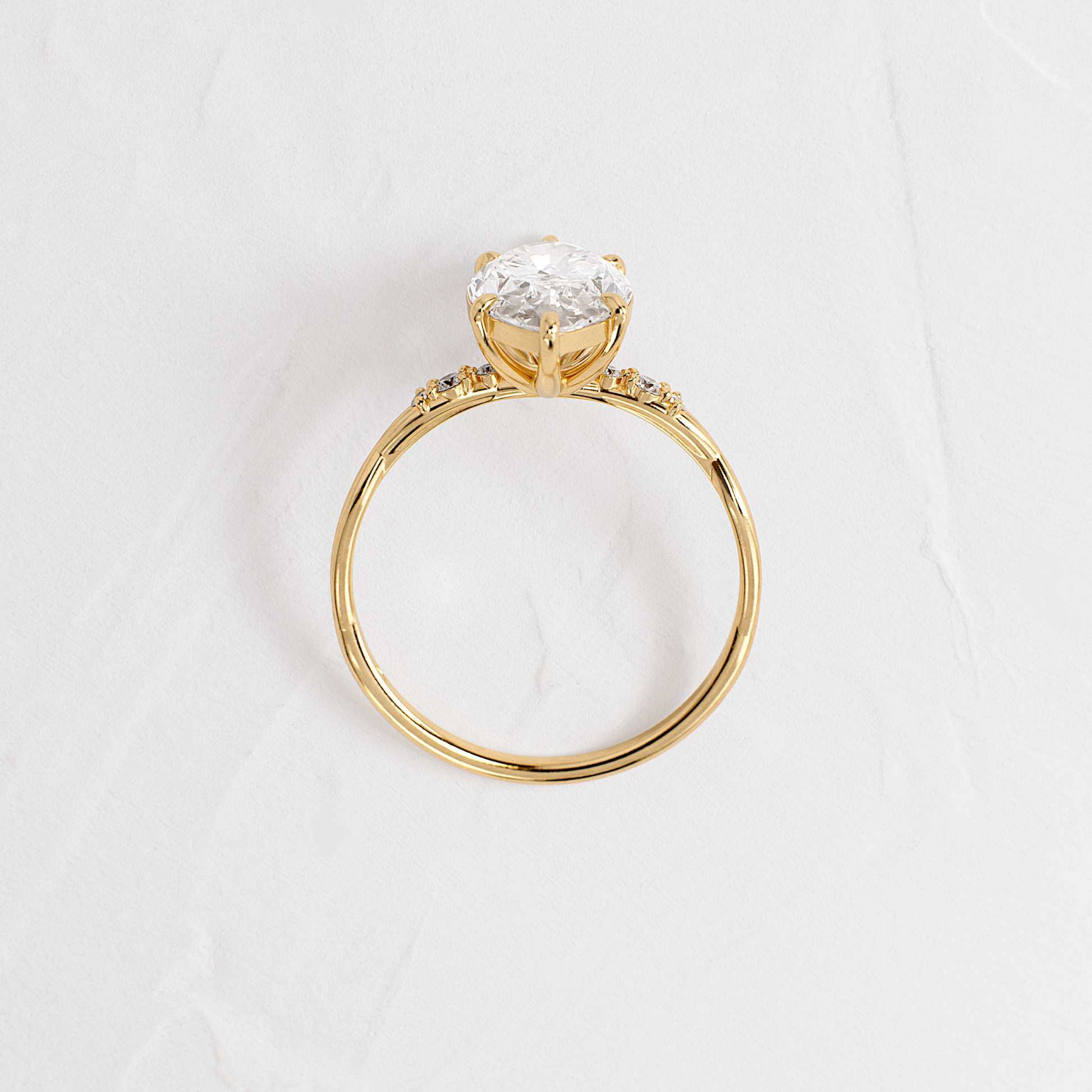 Criss Cross-Marquise Lab Grown Diamond Engagement Ring