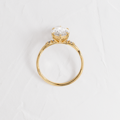 Criss Cross-Marquise Lab Grown Diamond Engagement Ring