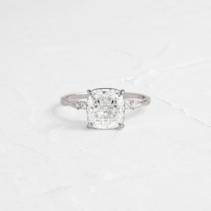 Criss Cross-Cushion Lab Grown Diamond Engagement Ring