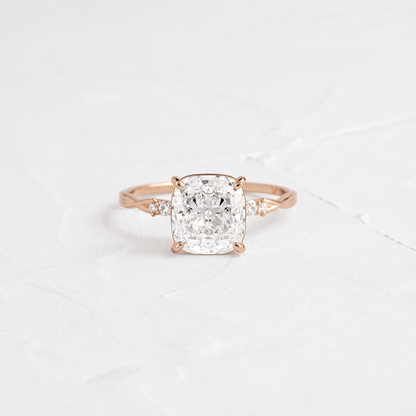 Criss Cross-Cushion Lab Grown Diamond Engagement Ring