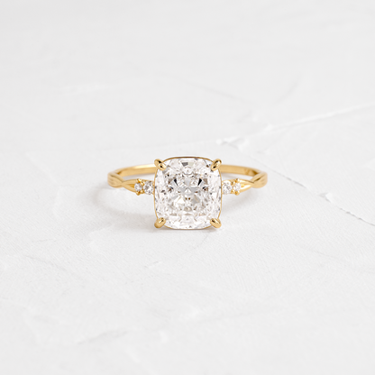 Criss Cross-Cushion Lab Grown Diamond Engagement Ring