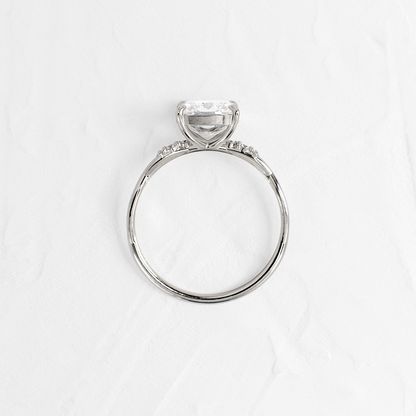 Criss Cross-Cushion Lab Grown Diamond Engagement Ring