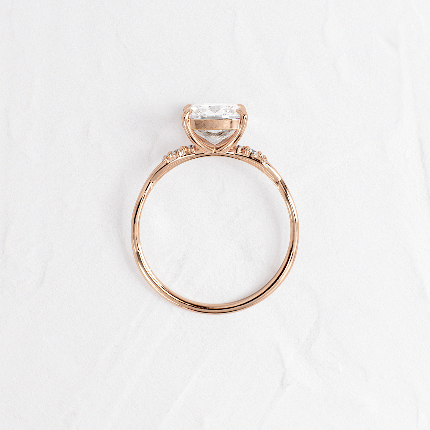 Criss Cross-Cushion Lab Grown Diamond Engagement Ring