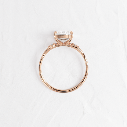 Criss Cross-Cushion Lab Grown Diamond Engagement Ring