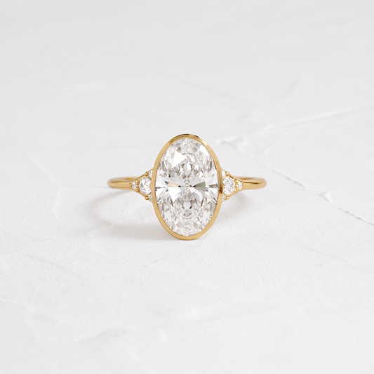 Solitaire-Oval Lab Grown Diamond Engagement Ring