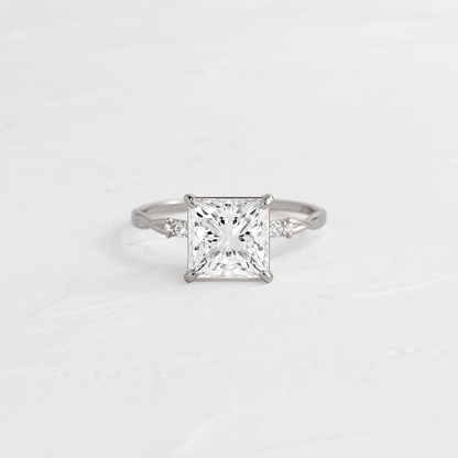 Criss Cross-Princess Lab Grown Diamond Engagement Ring
