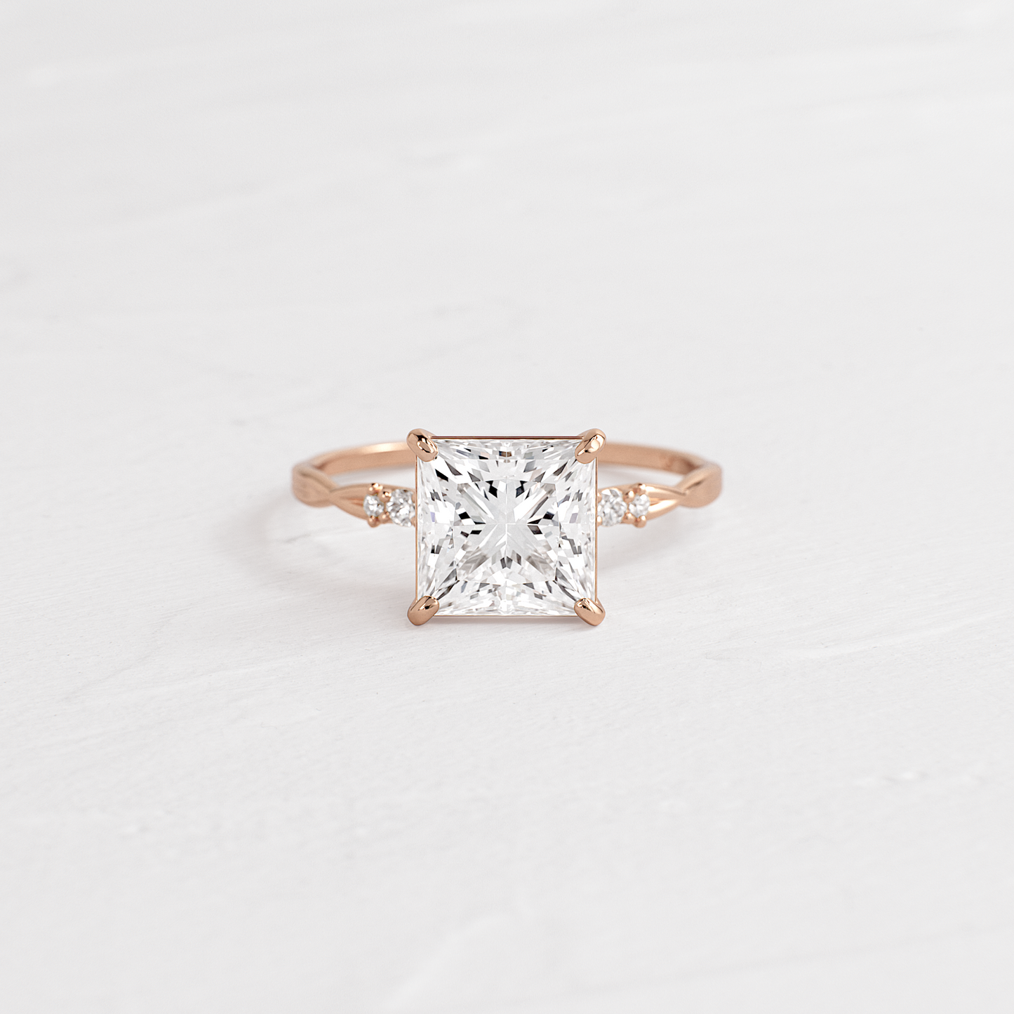 Criss Cross-Princess Lab Grown Diamond Engagement Ring