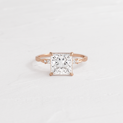 Criss Cross-Princess Lab Grown Diamond Engagement Ring