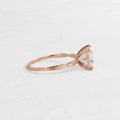 Criss Cross-Princess Lab Grown Diamond Engagement Ring