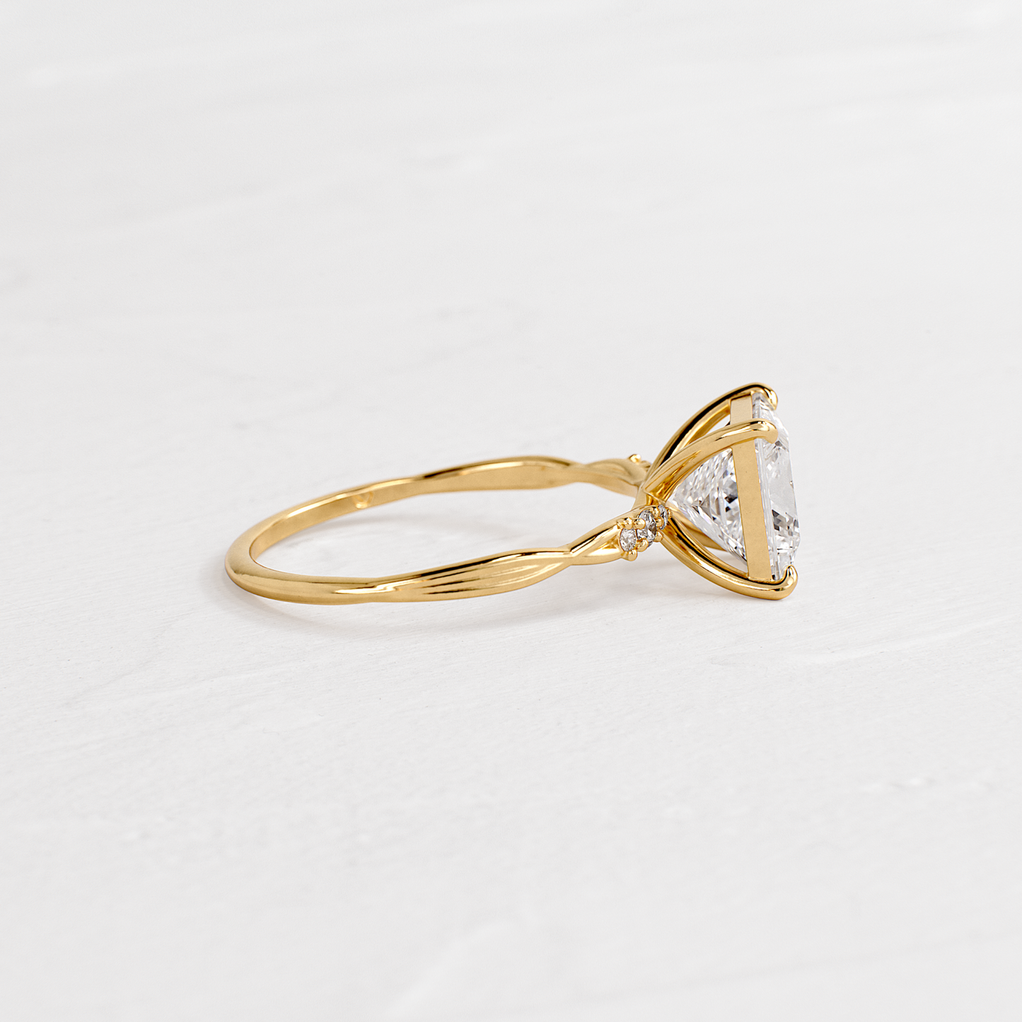 Criss Cross-Princess Lab Grown Diamond Engagement Ring