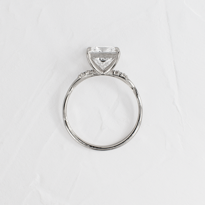 Criss Cross-Princess Lab Grown Diamond Engagement Ring