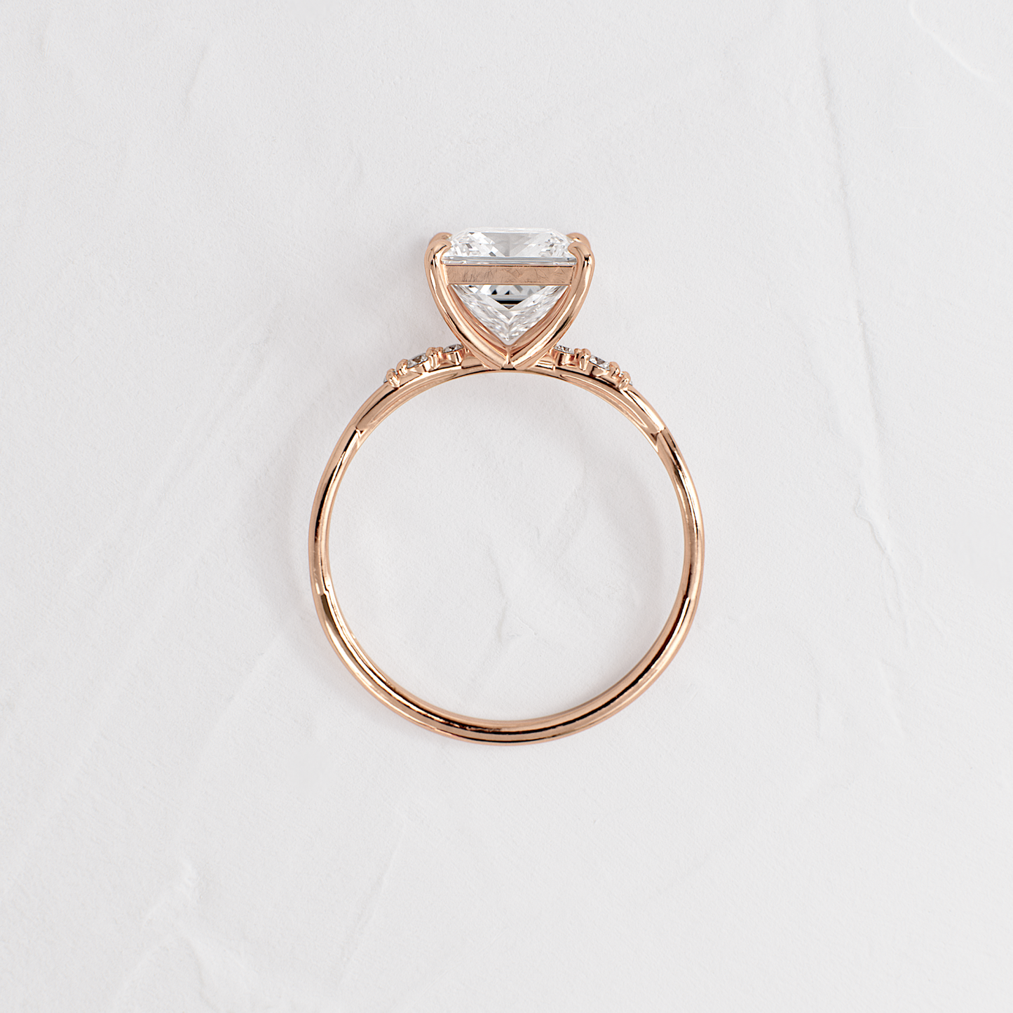 Criss Cross-Princess Lab Grown Diamond Engagement Ring