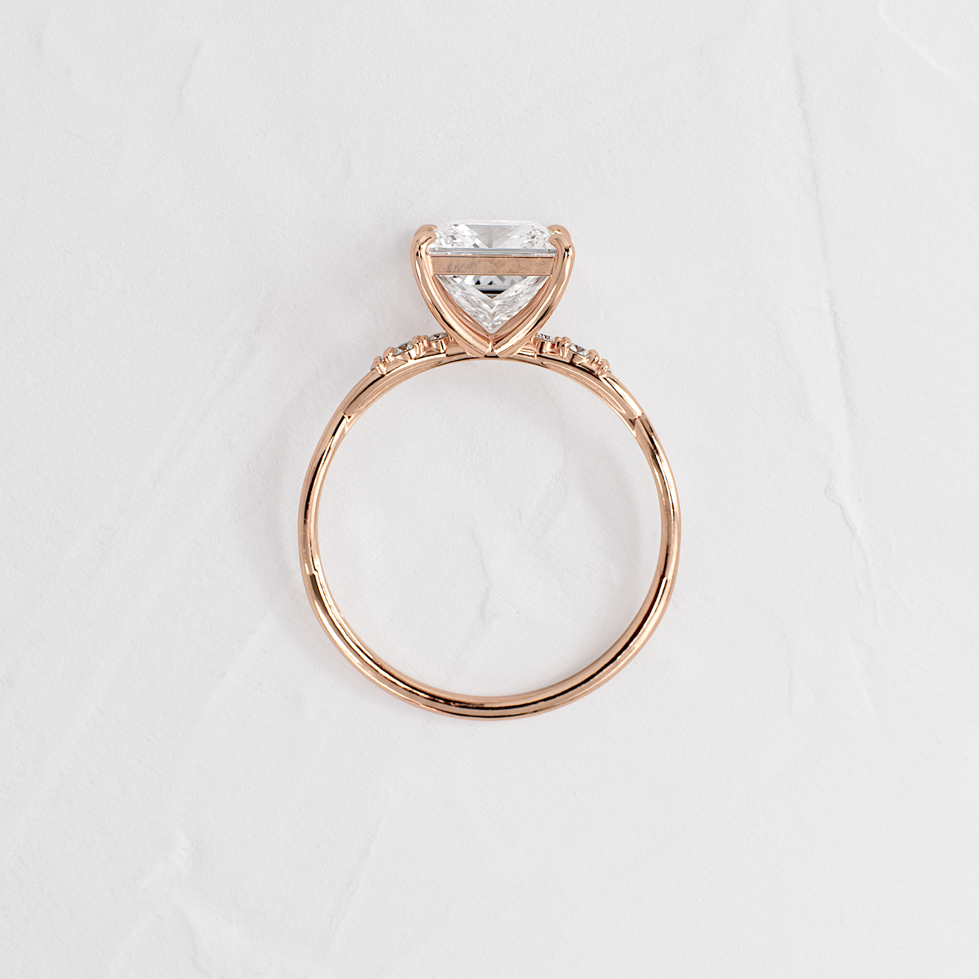 Criss Cross-Princess Lab Grown Diamond Engagement Ring