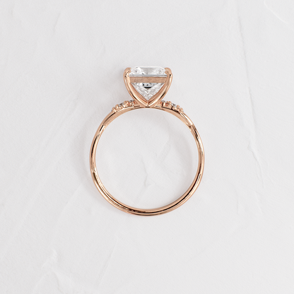 Criss Cross-Princess Lab Grown Diamond Engagement Ring