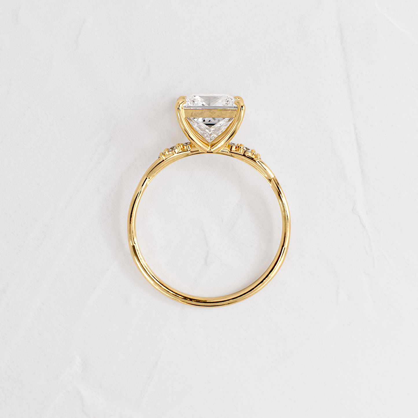 Criss Cross-Princess Lab Grown Diamond Engagement Ring